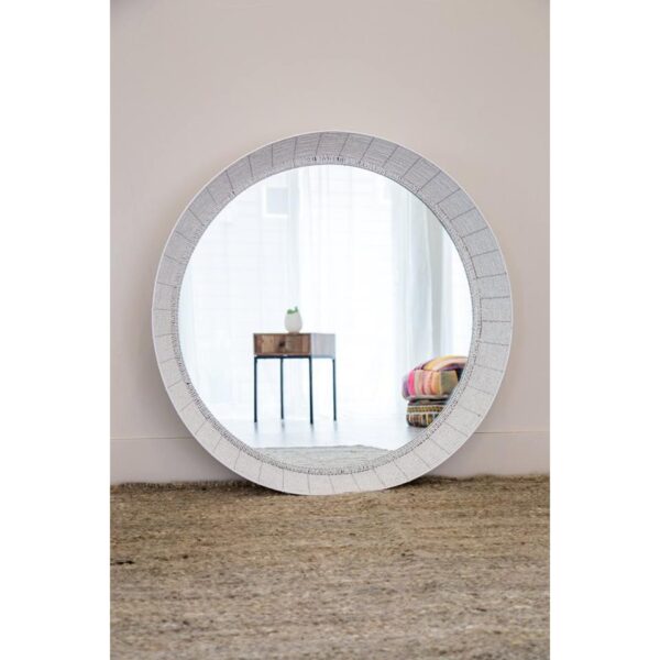 large circle floor or wall mirror