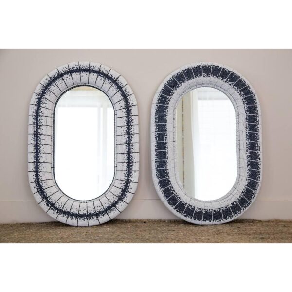 large oval floor or wall mirror