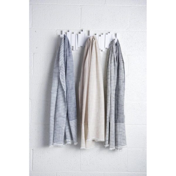 hand-loomed cotton grey scarf