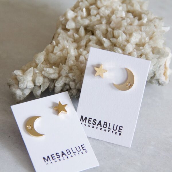 moon & star earring set