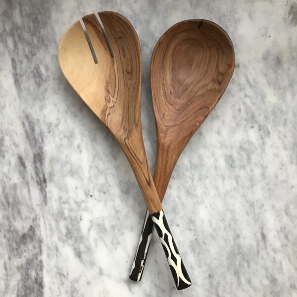 Artisan Wooden Serving Spoons Set