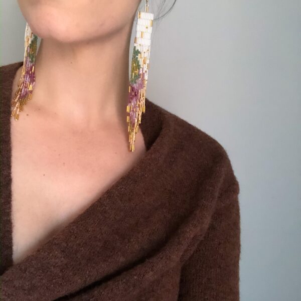 Gardenia Earrings by Wild Mint Jewelry